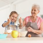Who should supervise contact? Grandparents time with grandchildren. Accompanying picture: A girl and her grandmother cooking in kitchen