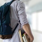 Claiming Adult Child Maintenance. Accompanying picture: mature Student with backpack go to school