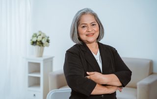 The Challenge of a Small Property Pool But Large Super. Accompanying image: confident senior business woman standing with crossed hands