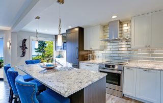 Property settlement. Accompanying picture: modern kitchen room in a condo home