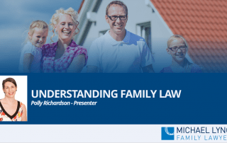 A screenshot of a webinar "Understanding family law"