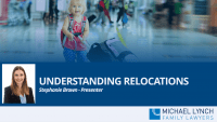 A screenshot of a webinar "Understanding relocations"