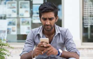 Image to accompany an article 'What can you do about harassing texting?' by family law firm in Brisbane