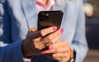 Communication when you are separated. Accompanying picture: person holding and using modern smartphone