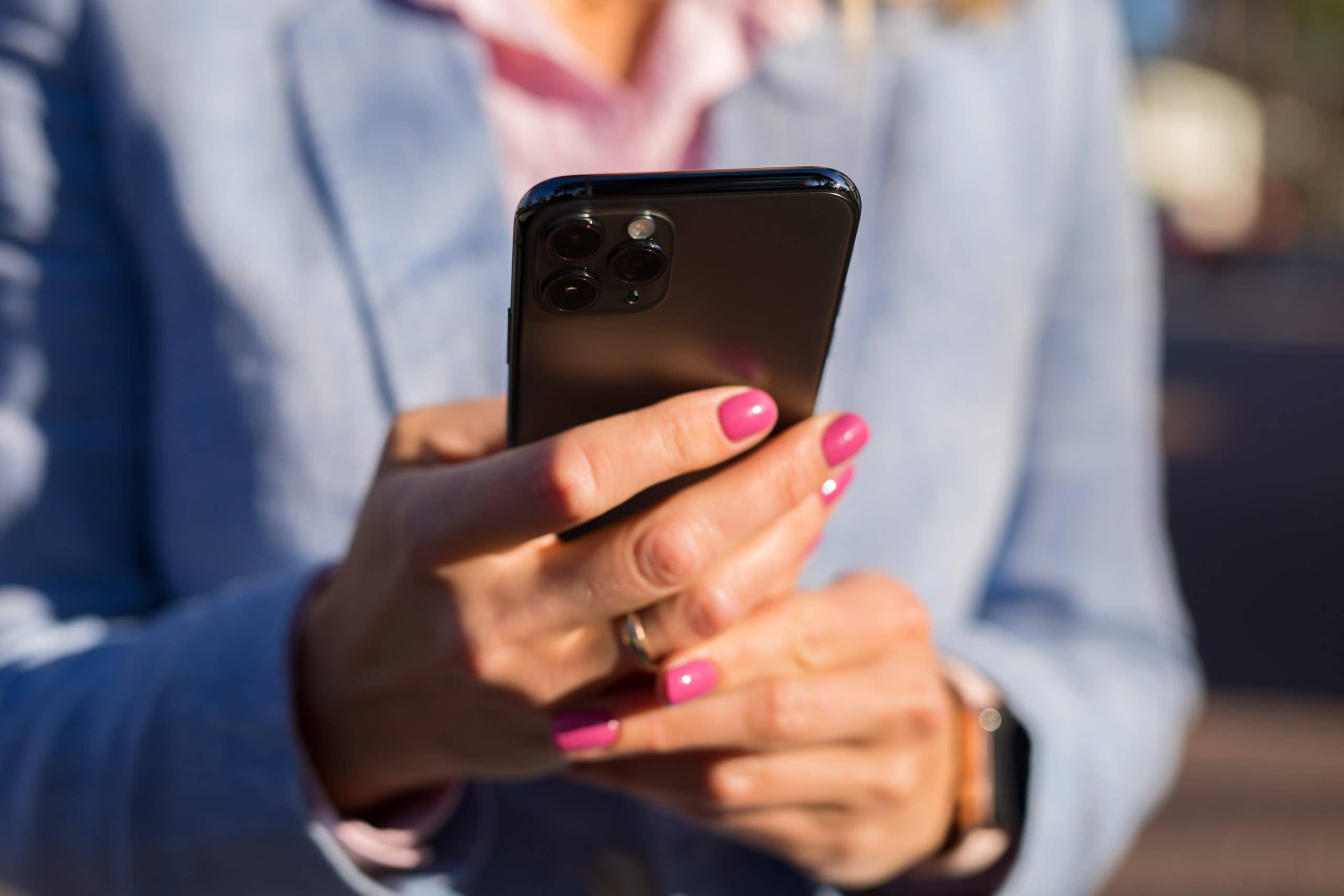 Communication when you are separated. Accompanying picture: person holding and using modern smartphone