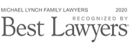 A black and white logo that reads "Best Lawyers 2019. Michael Lynch", recognising Michael Lynch in The Best Lawyers in Australia for work in Family Law.