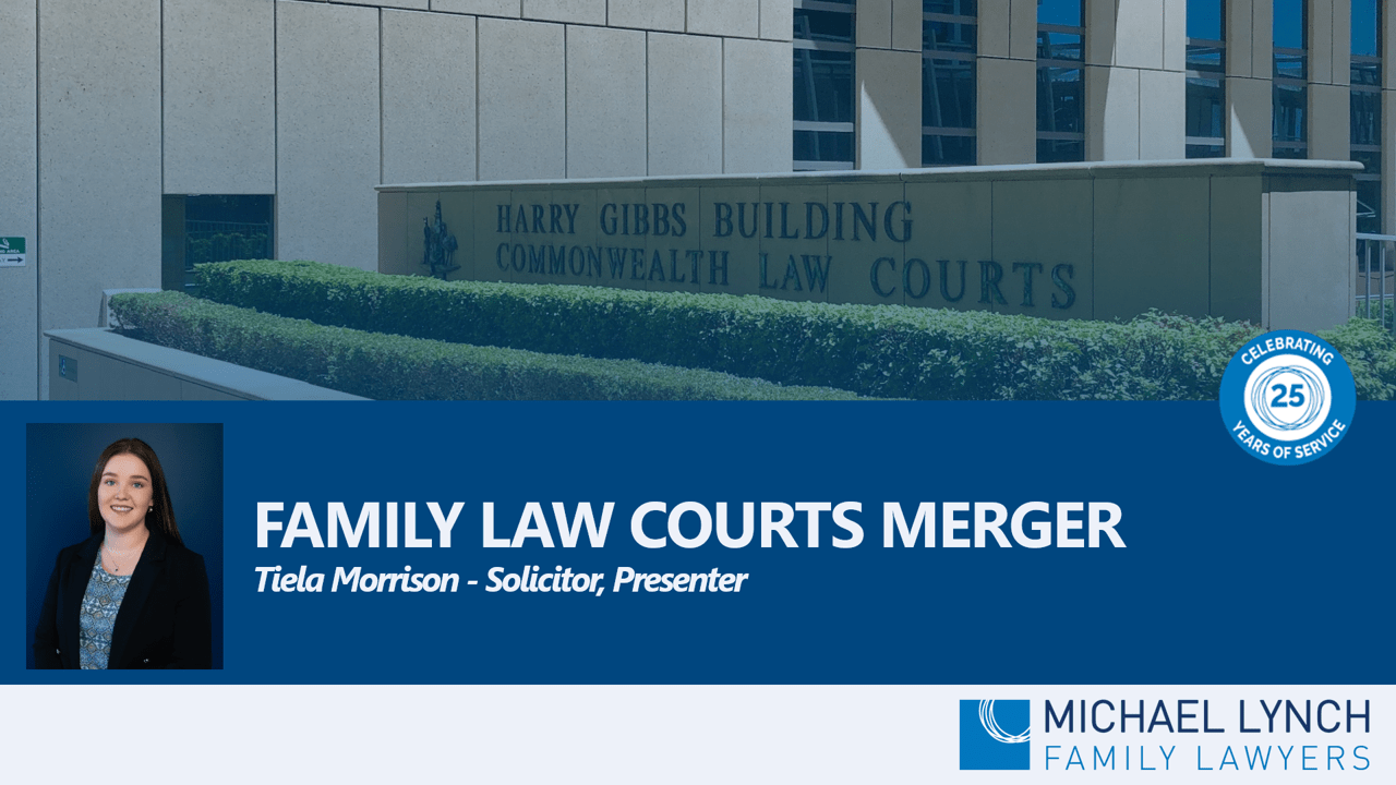 Image to accompany a summary of the webinar called 'Public Webinar - The Family Law Court Merger Explained"