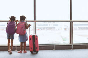 Image at the airport accompanying family law article "Abduction risk increases as borders re-open"