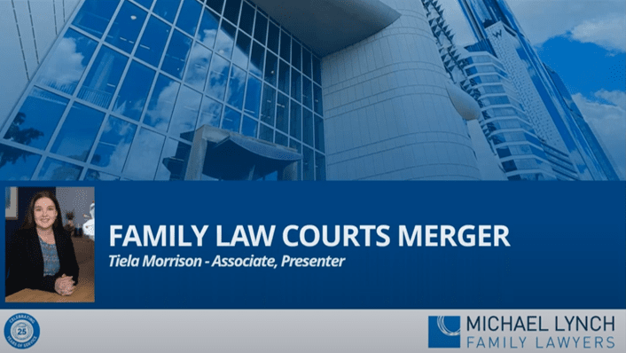 Image to accompany a summary of the family law webinar called "Family law courts merger"
