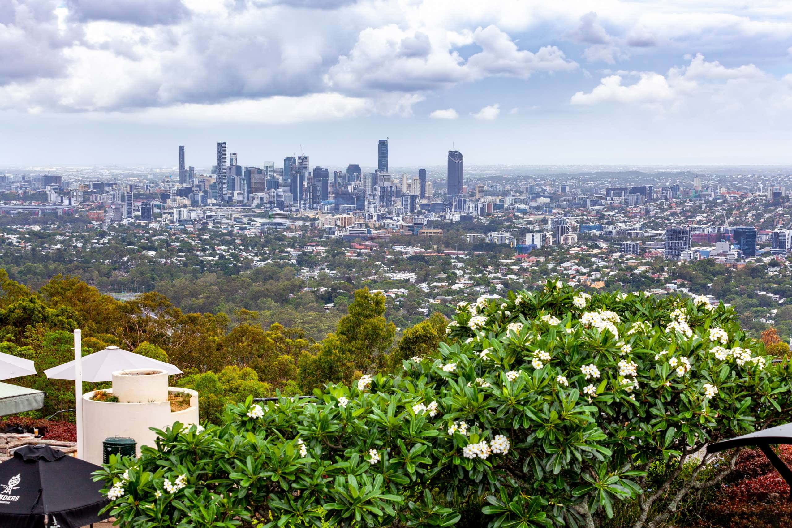Image of Brisbane city from Mount Coot-Tha accompanying family law article "What happens to property owned before marriage?"
