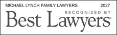A black and white logo that reads "Best Lawyers 2025. Michael Lynch", recognising Michael Lynch Family Lawyers as The Best Lawyers in Australia for work in Family Law.